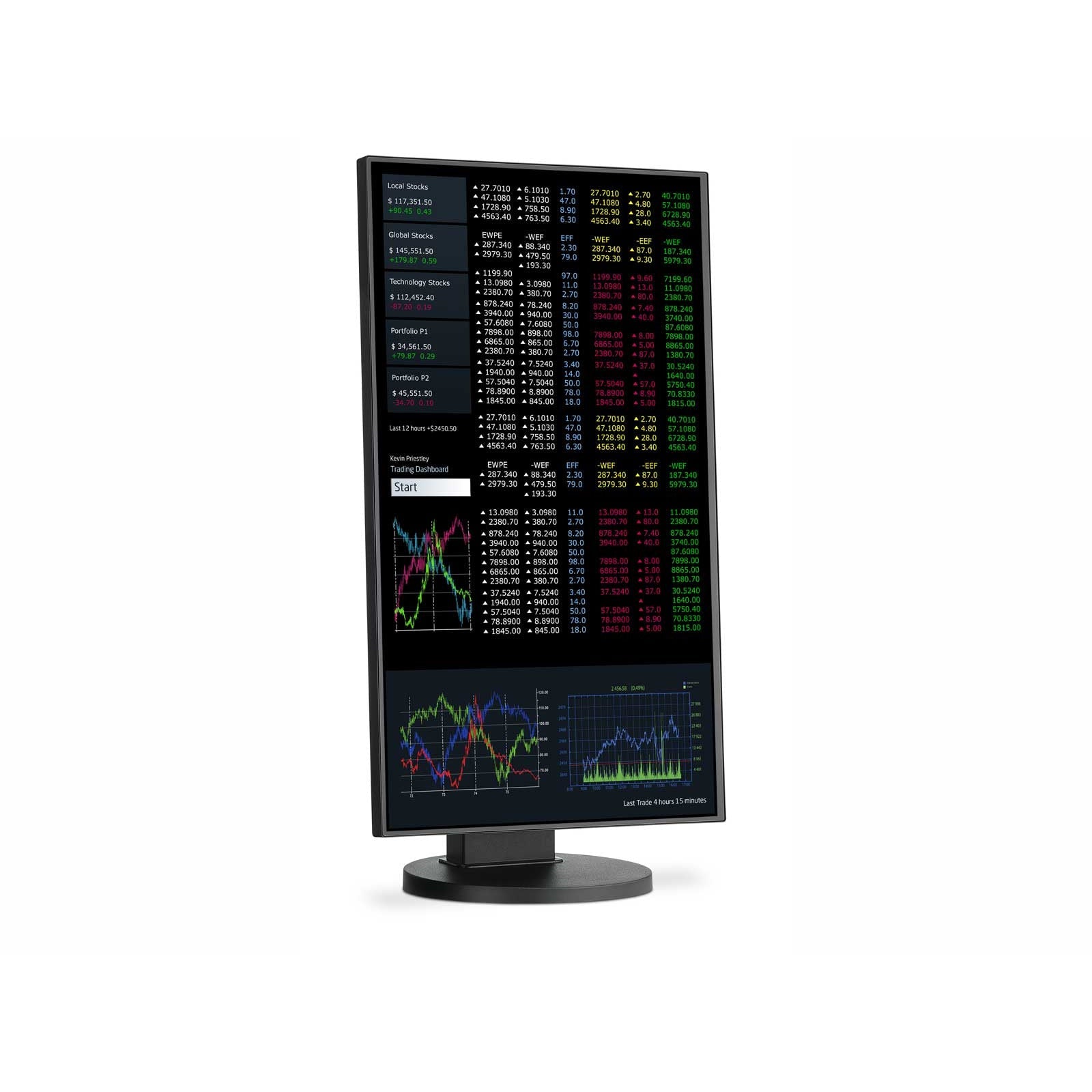 Black NEC MultiSync® EX241UN LCD 24" Enterprise Display