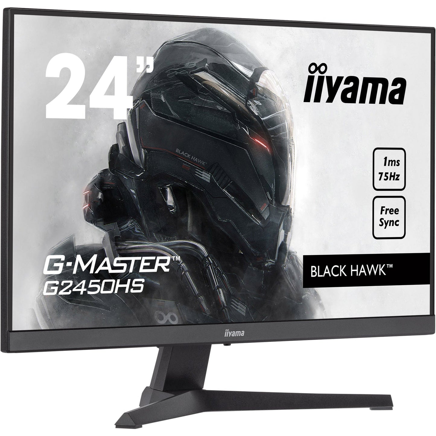 Dark Slate Gray iiyama G-Master G2450HS-B1 24" VA 75Hz 1ms MPRT Black Hawk Gaming Monitor