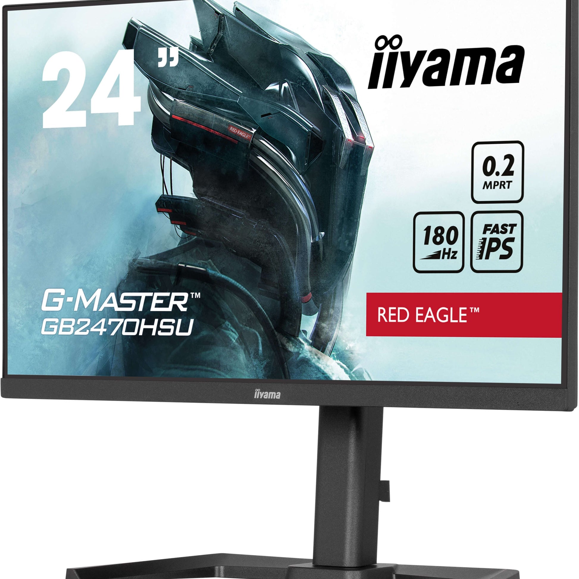 Light Gray iiyama G-Master GB2470HSU-B6 24" Fast IPS 180Hz Gaming Monitor