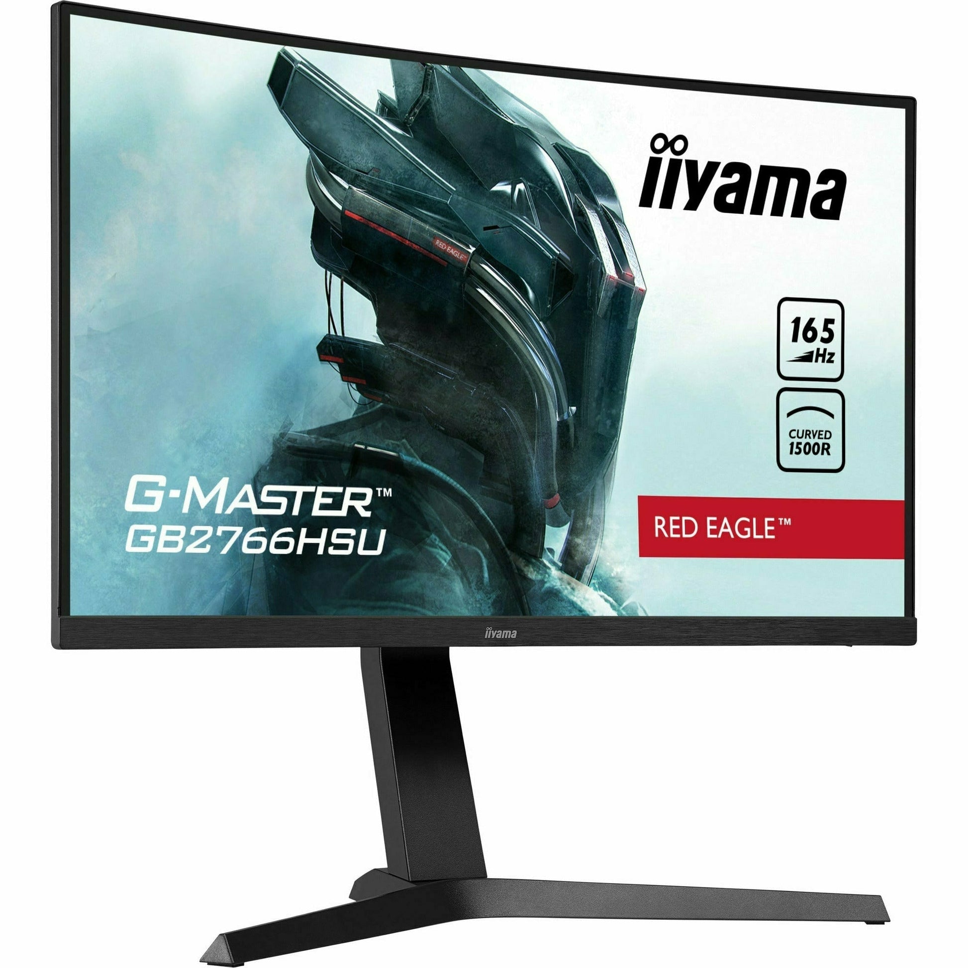 Light Gray iiyama G-Master GB2766HSU-B1 27" 165Hz 1ms 1500R Height Adjust Stand Curved LED Display