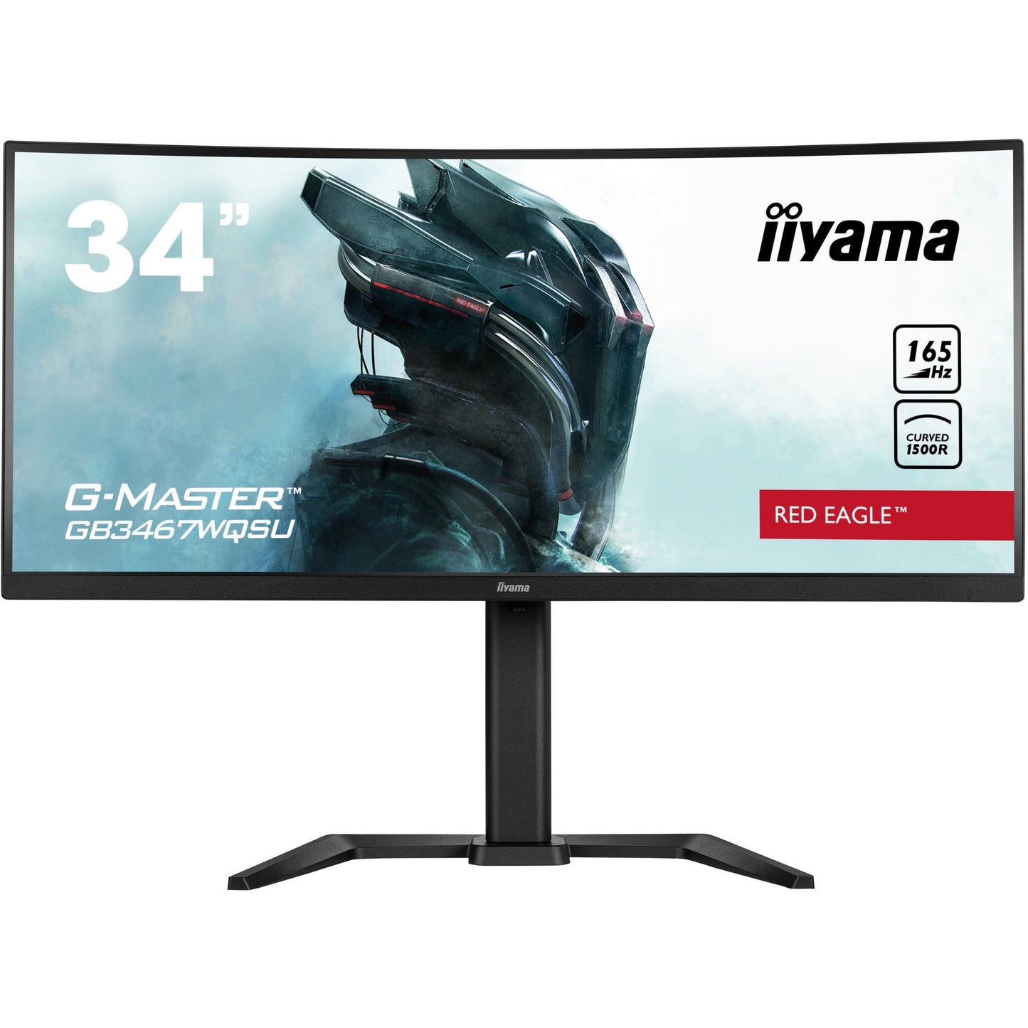 Dark Slate Gray iiyama G-Master GB3467WQSU-B5 Curved 1500R 34" Gaming Monitor