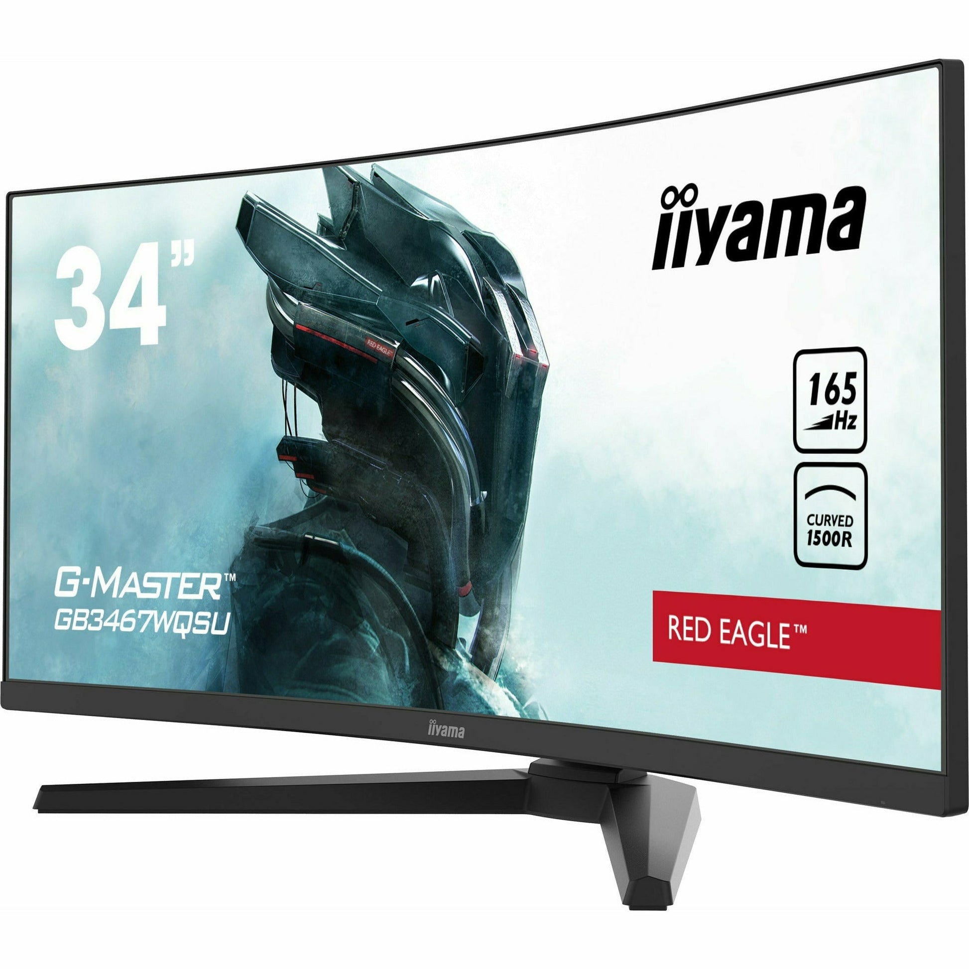 Dark Slate Gray iiyama G-Master GB3467WQSU-B5 Curved 1500R 34" Gaming Monitor