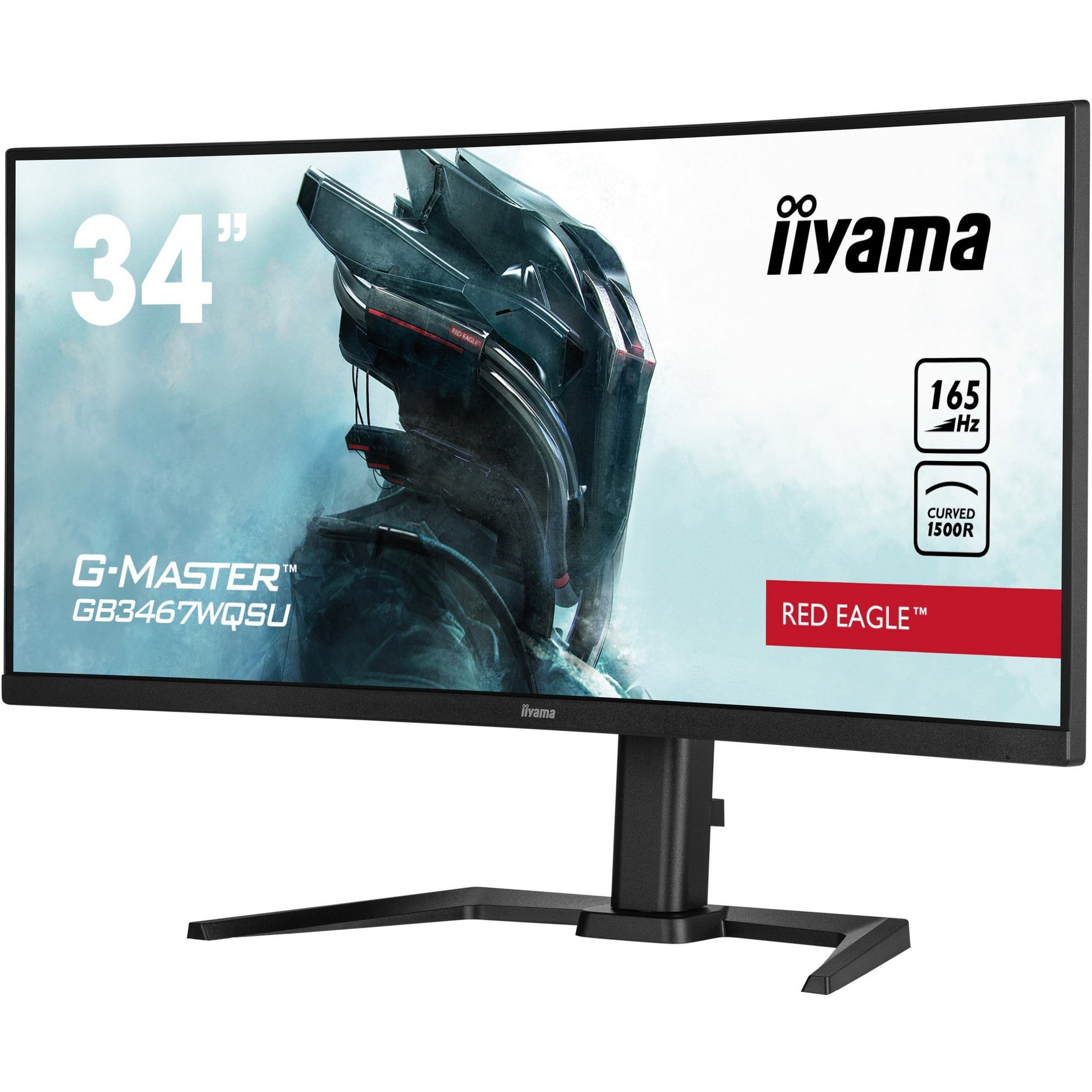 Dark Slate Gray iiyama G-Master GB3467WQSU-B5 Curved 1500R 34" Gaming Monitor