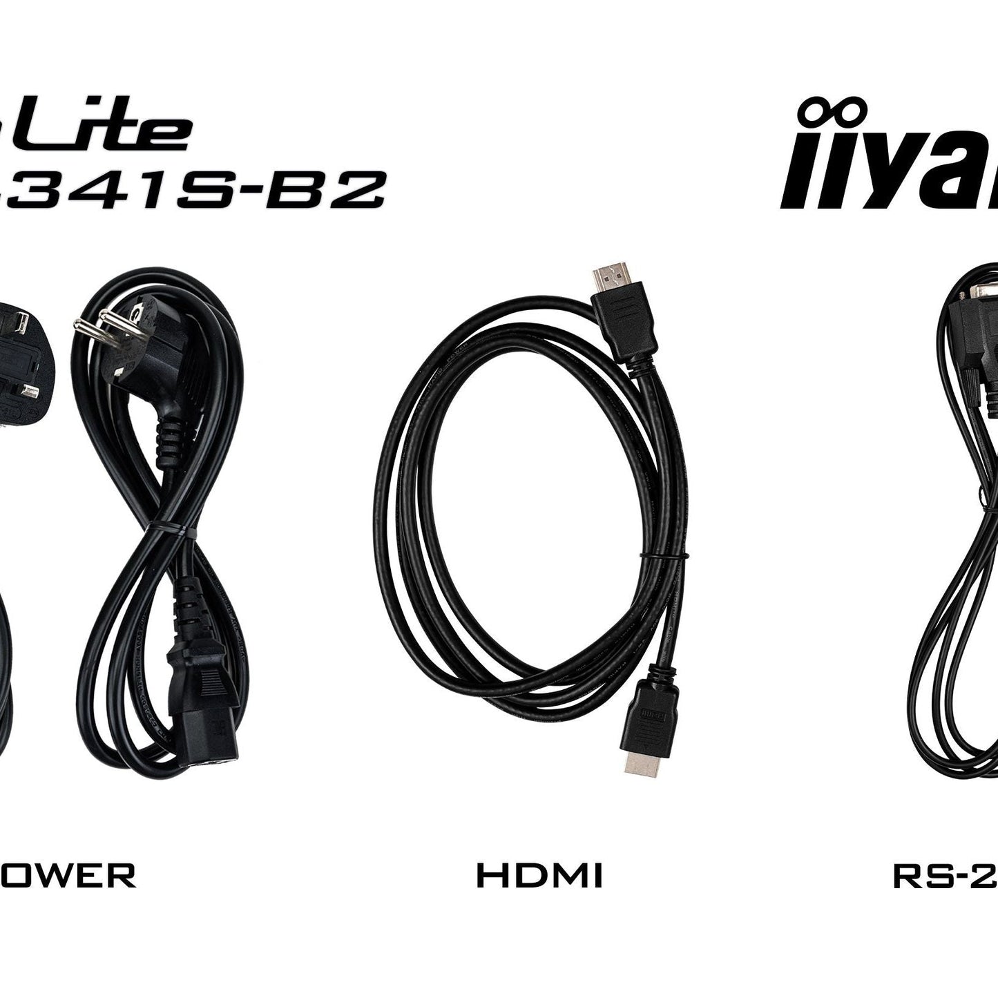 Black iiyama PROLITE LE4341S-B2 43" Flexible Full HD professional large format display with USB media playback