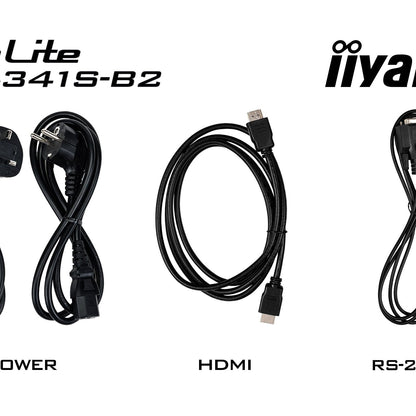 Black iiyama PROLITE LE4341S-B2 43" Flexible Full HD professional large format display with USB media playback