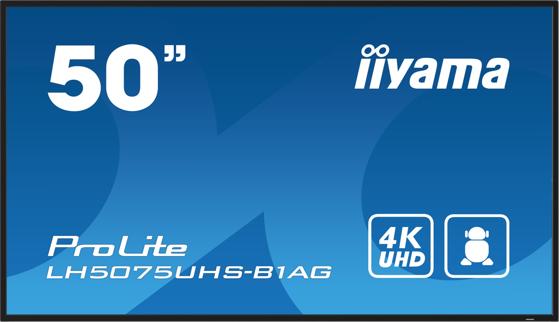 Dark Cyan iiyama ProLite LH5075UHS-B1AG 50" 4K UHD 24/7 Display with Android OS, FailOver and Intel SDM slot