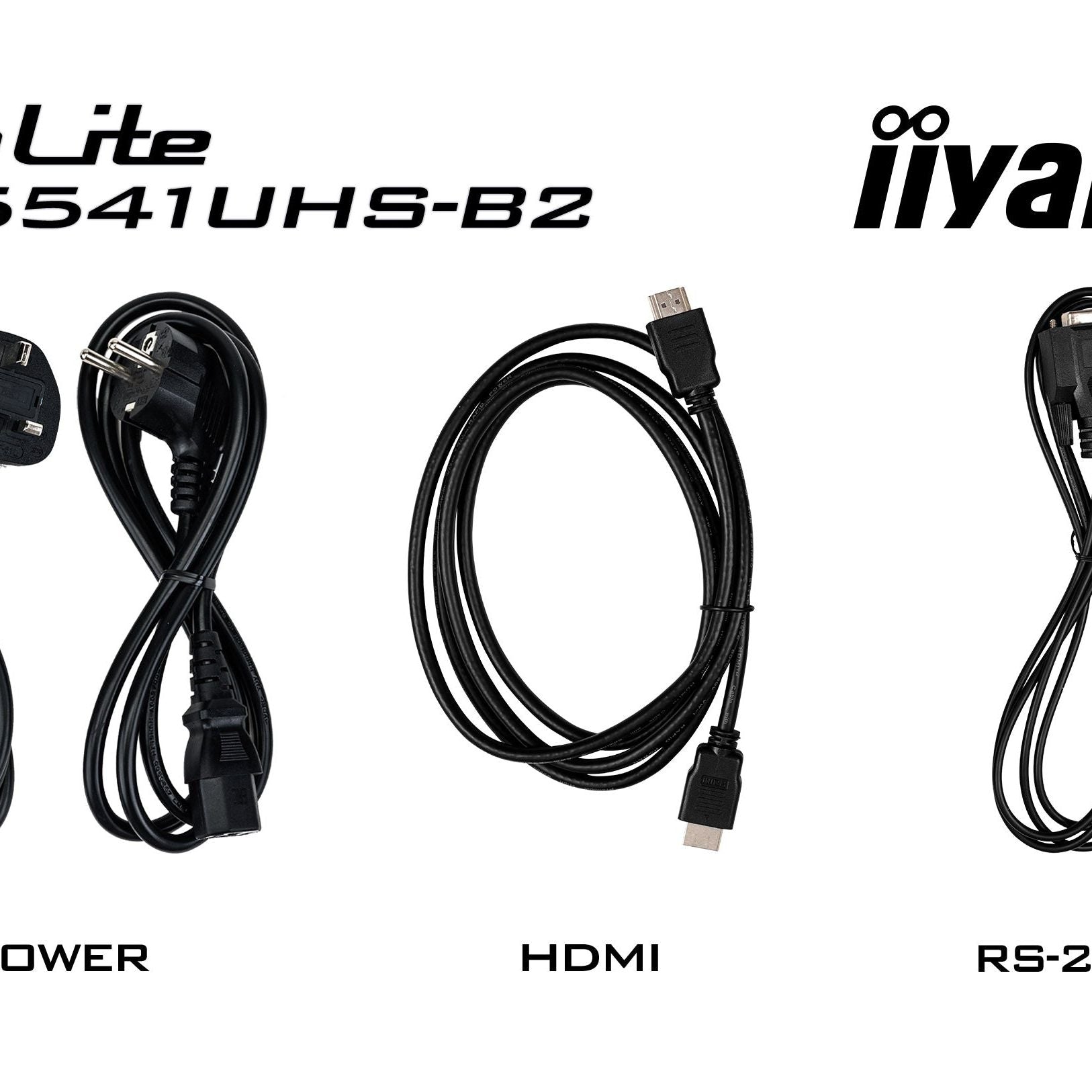 Black iiyama ProLite LH5541UHS-B2 55" Professional Digital Signage display with 4K UHD resolution and 24/7 operating time
