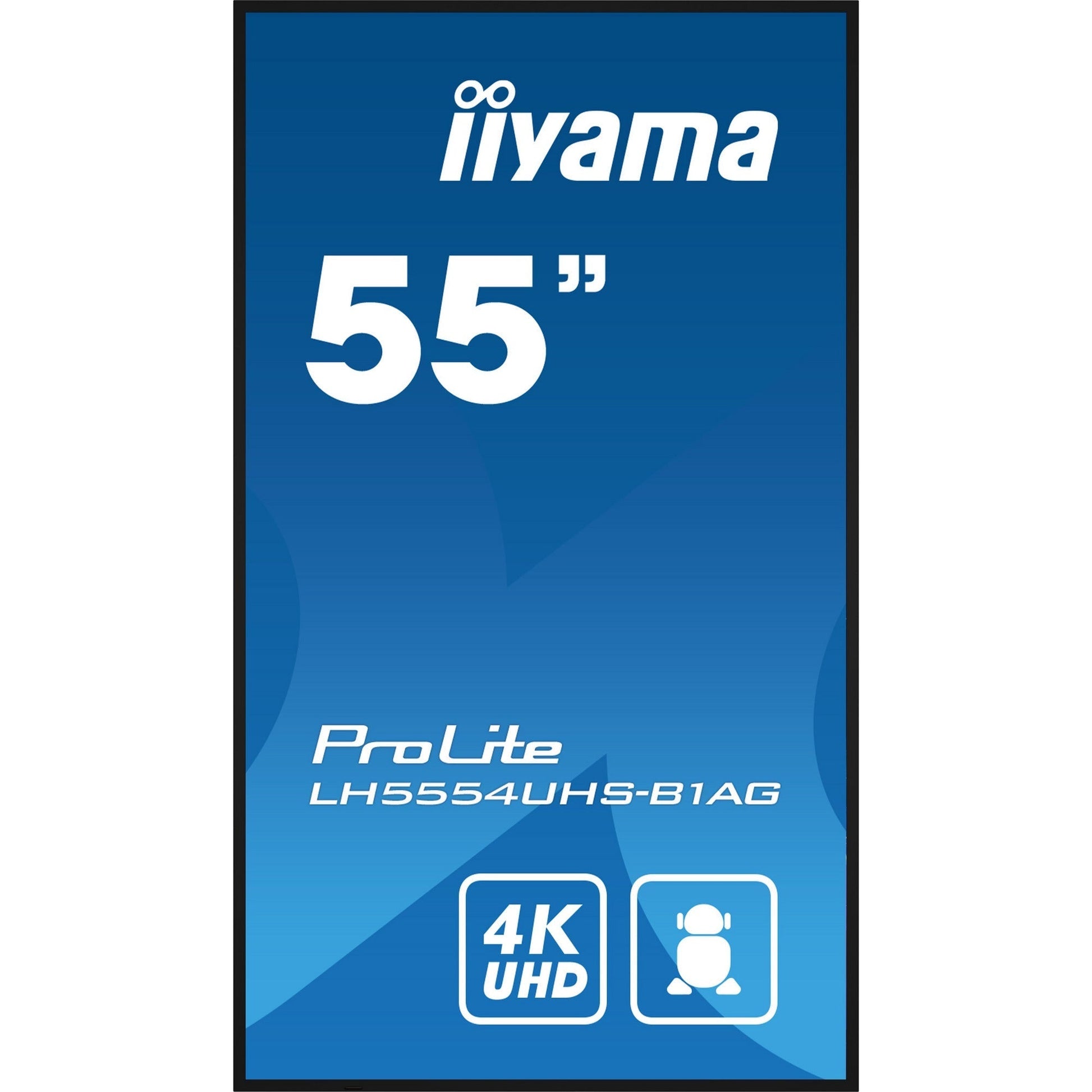 Dark Cyan iiyama ProLite LH5554UHS-B1AG 55" 4K UHD Professional Digital Signage 24/7 display with Android OS & FailOver