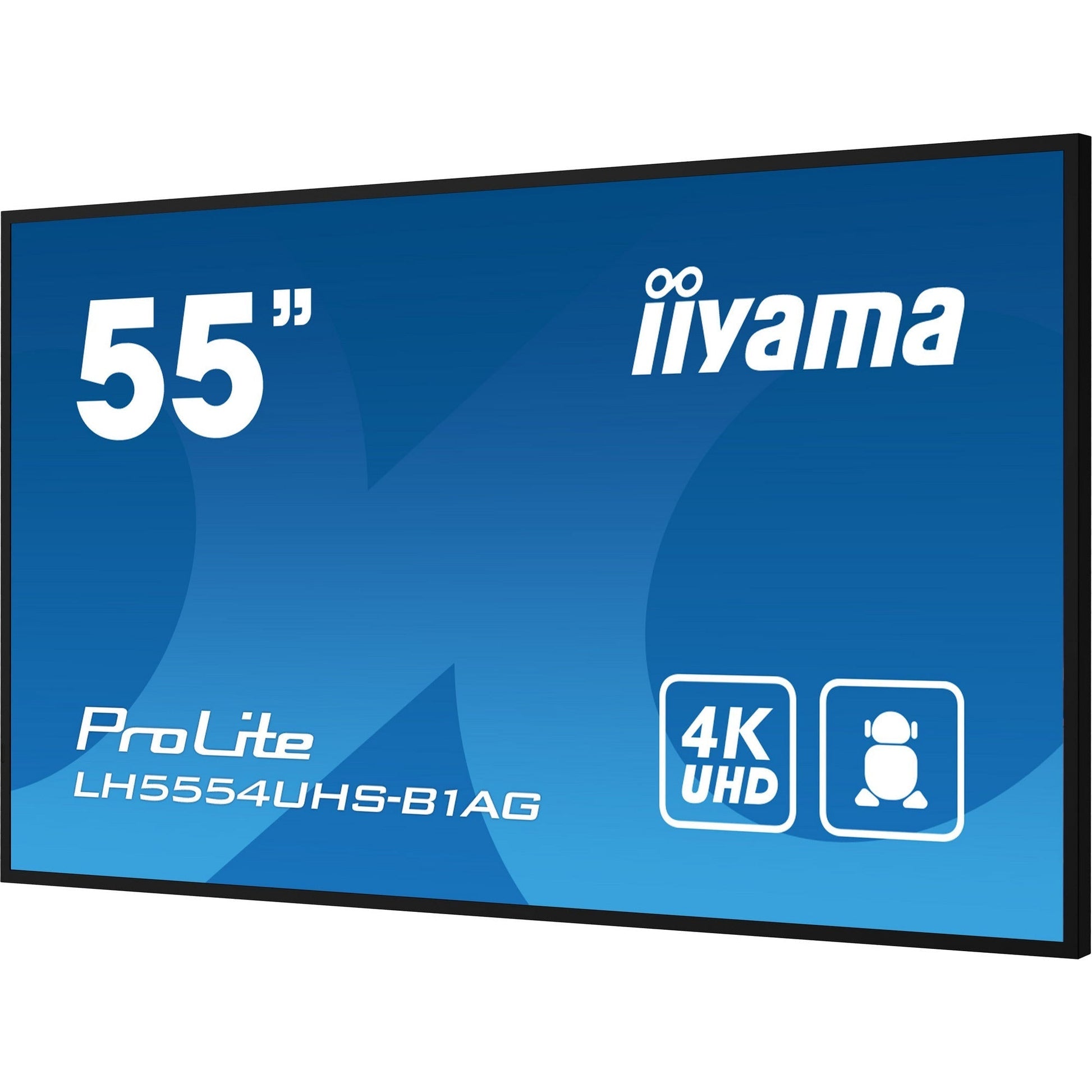 Dark Cyan iiyama ProLite LH5554UHS-B1AG 55" 4K UHD Professional Digital Signage 24/7 display with Android OS & FailOver