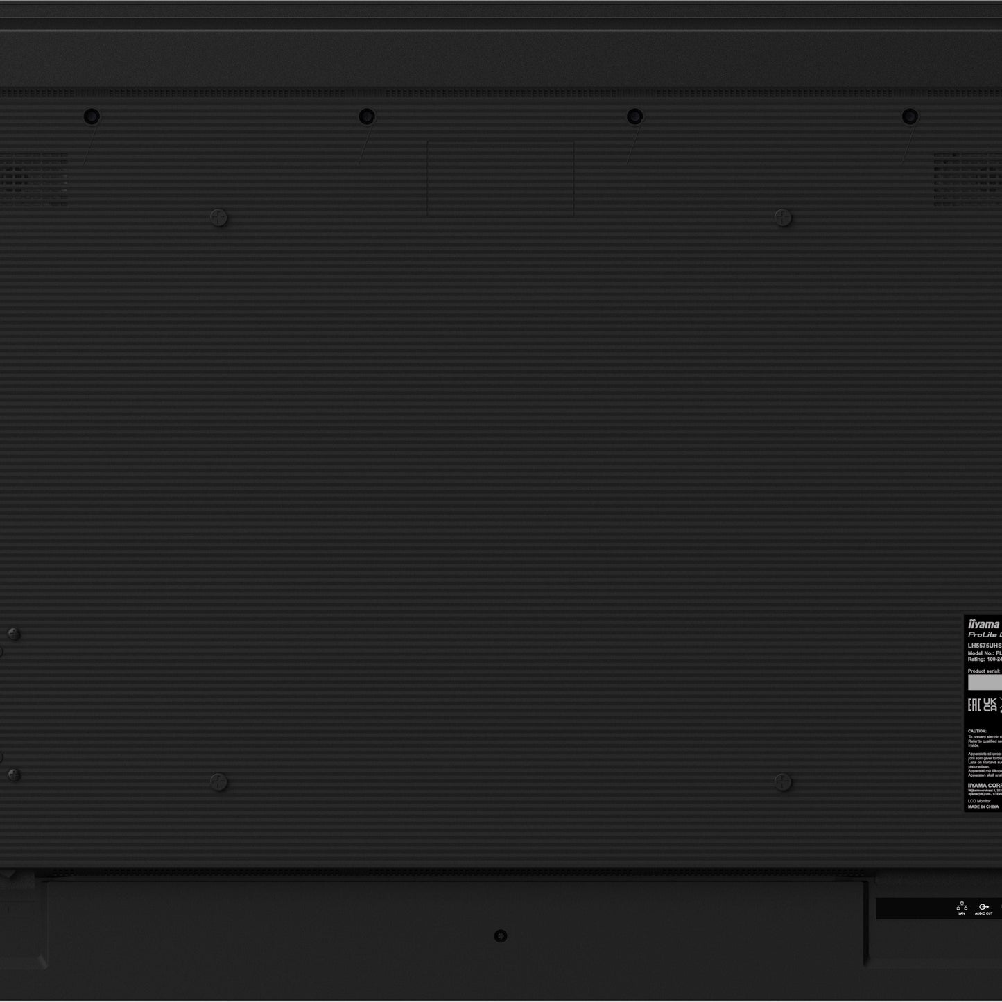 Black iiyama ProLite LH5575UHS-B1AG 55" IPS 4K UHD Digital Signage Display with Android OS