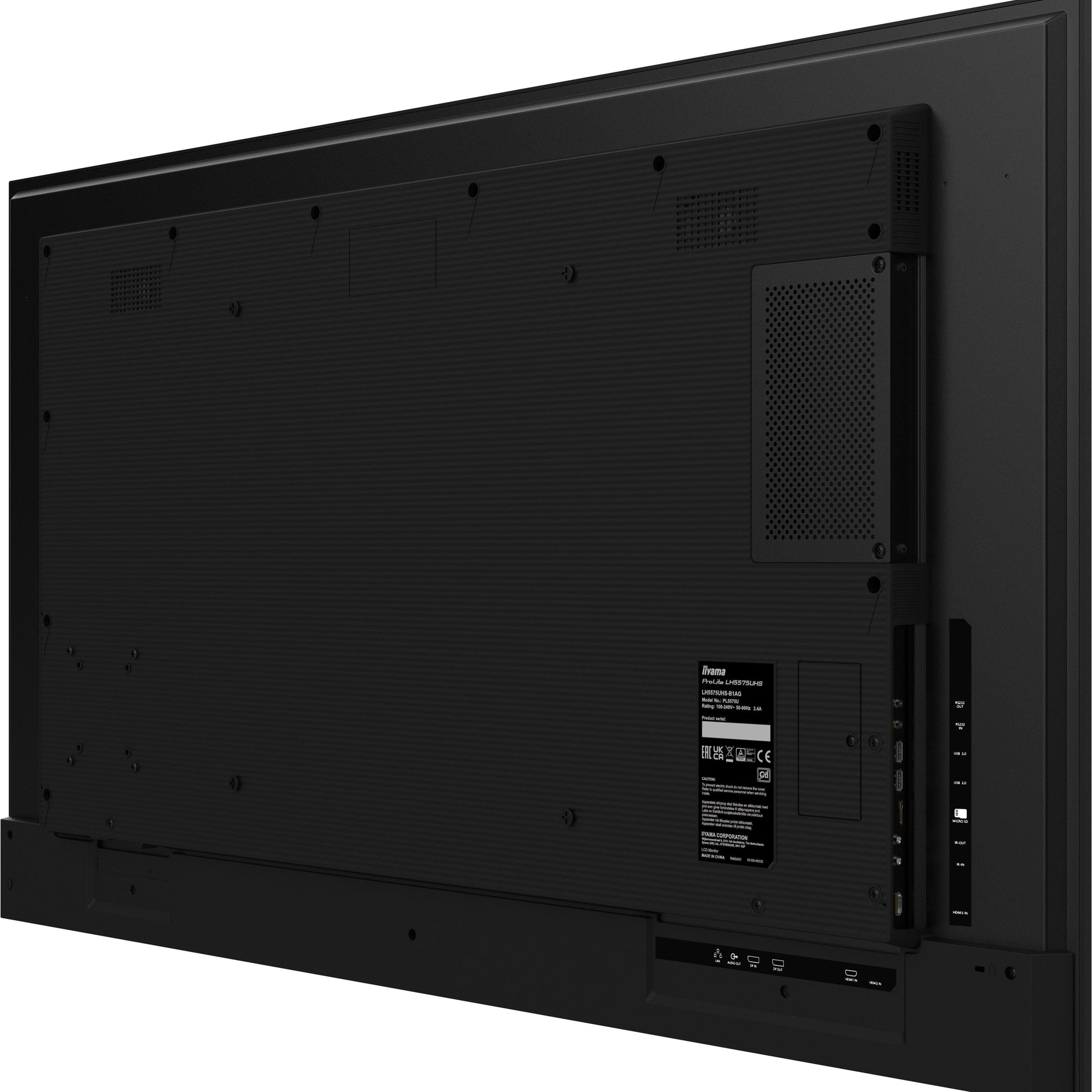 Black iiyama ProLite LH5575UHS-B1AG 55" IPS 4K UHD Digital Signage Display with Android OS