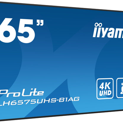Dark Cyan iiyama ProLite LH6575UHS-B1AG 65" IPS 4K UHD 24/7 Digital Signage Display with Android OS