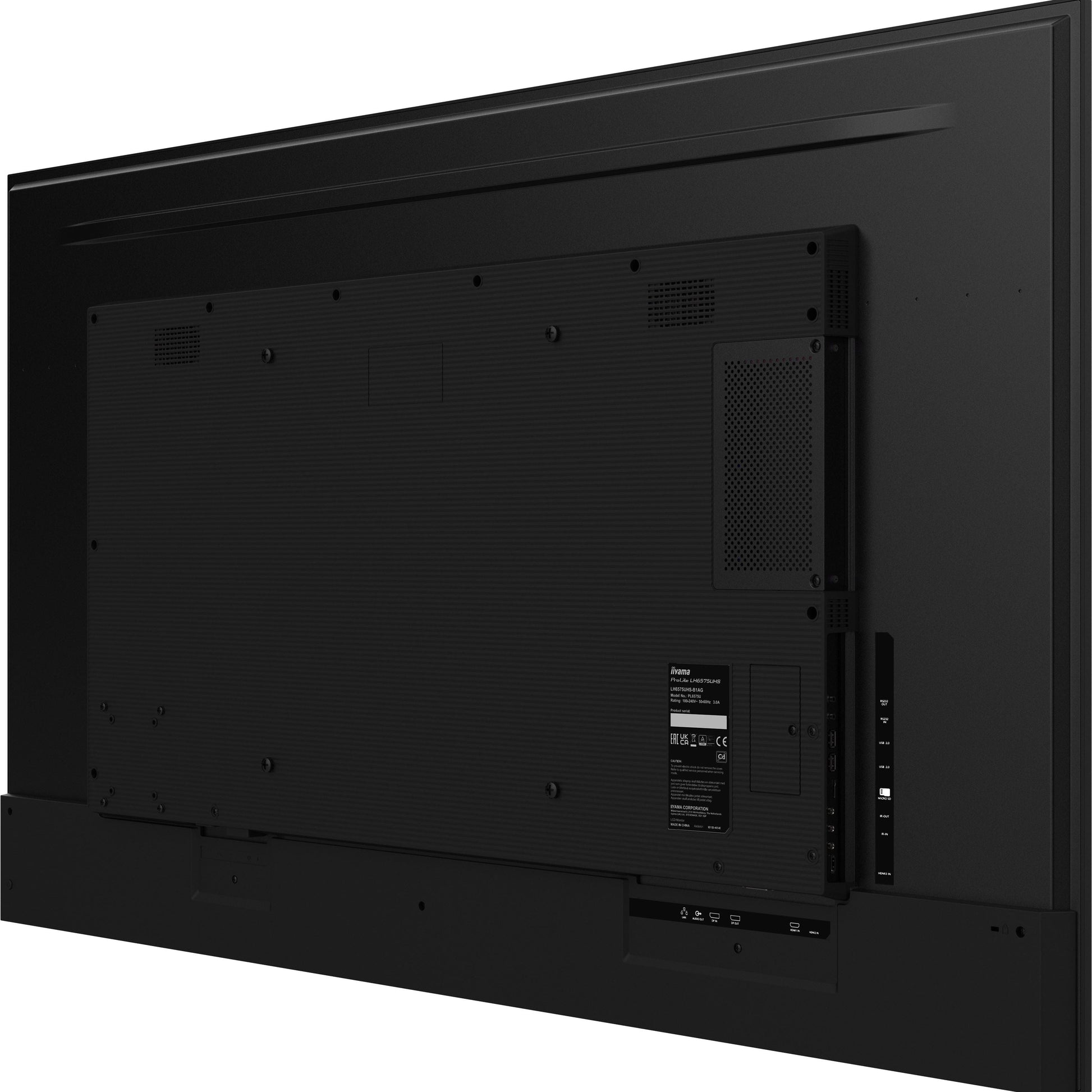Black iiyama ProLite LH6575UHS-B1AG 65" IPS 4K UHD 24/7 Digital Signage Display with Android OS