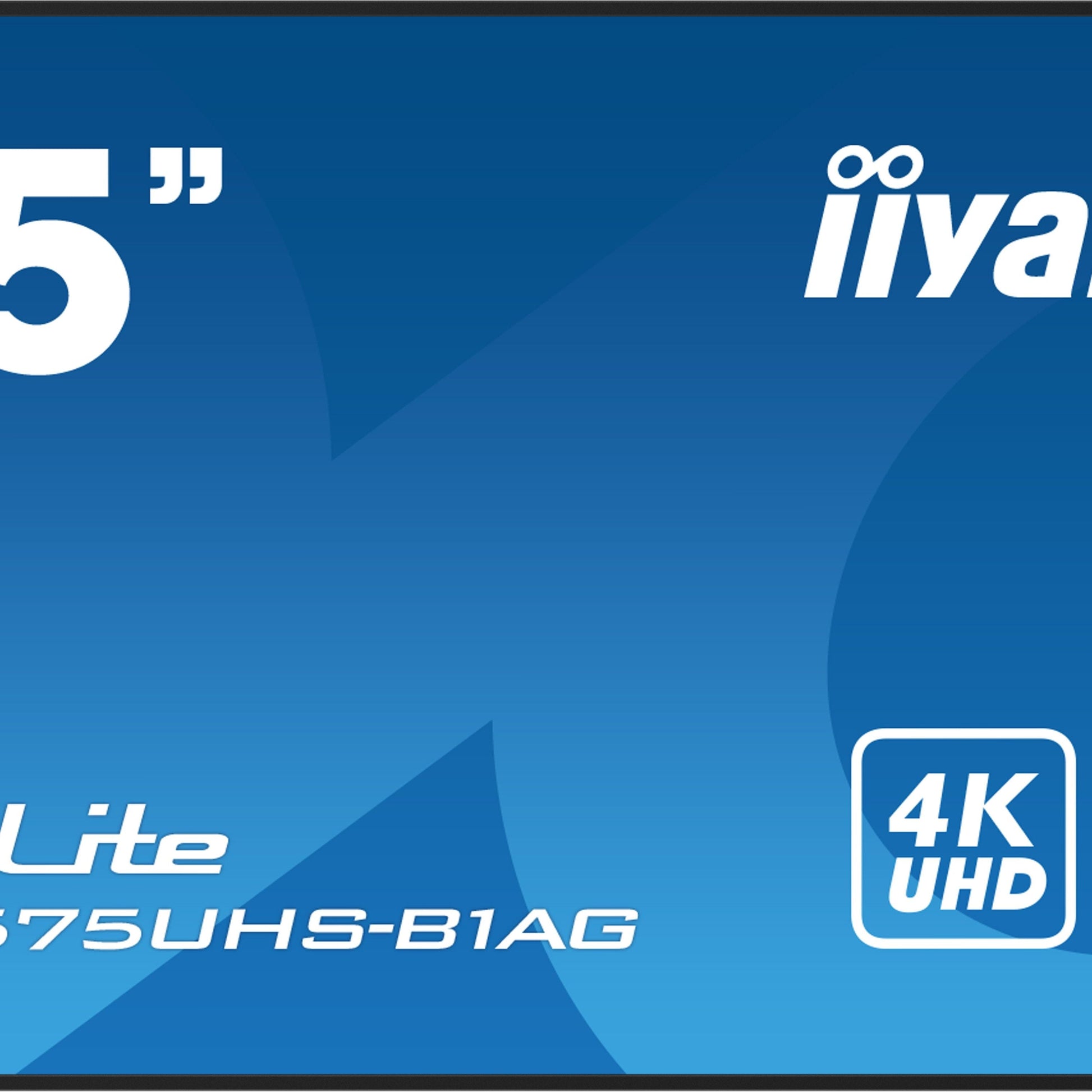Dark Cyan iiyama ProLite LH7575UHS-B1AG 75" 4K UHD 24/7 Display with Android OS, FailOver and Intel SDM slot