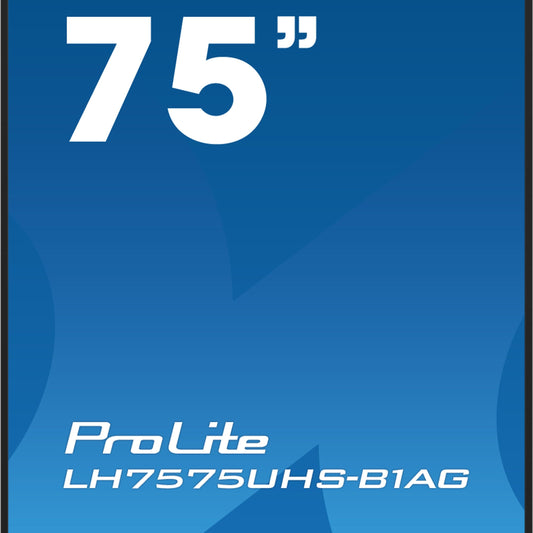 Dark Cyan iiyama ProLite LH7575UHS-B1AG 75" 4K UHD 24/7 Display with Android OS, FailOver and Intel SDM slot