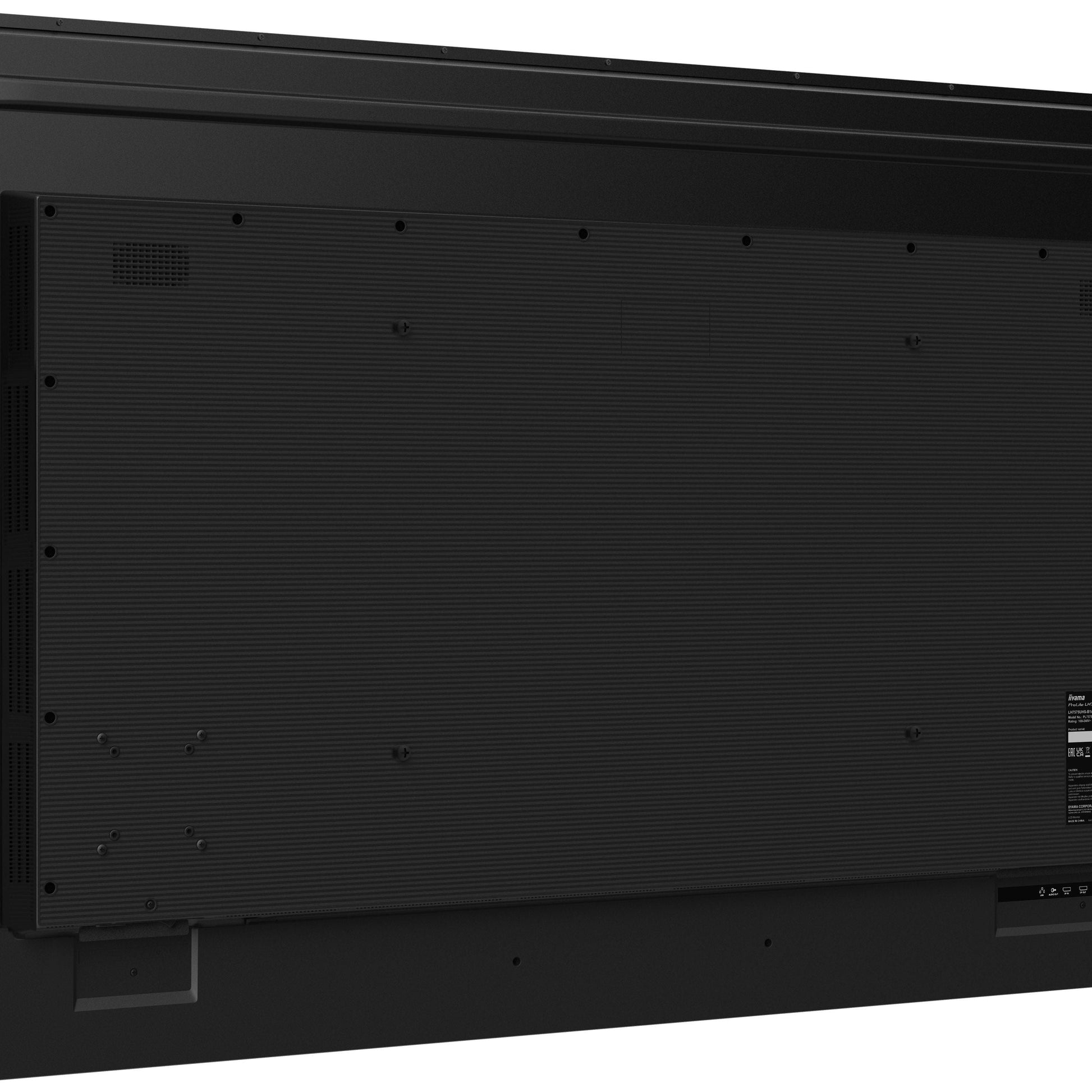 Black iiyama ProLite LH7575UHS-B1AG 75" 4K UHD 24/7 Display with Android OS, FailOver and Intel SDM slot