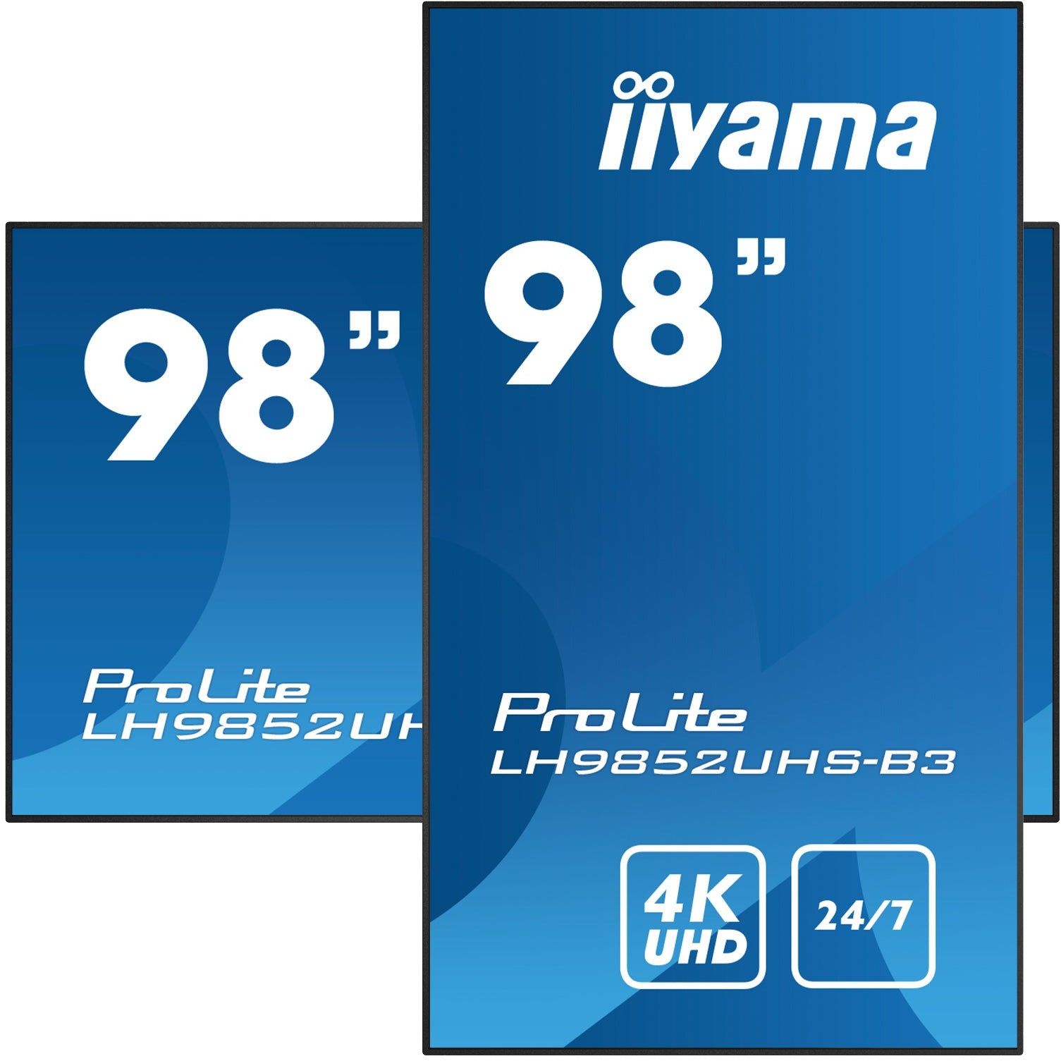 Dark Cyan iiyama ProLite LH9852UHS-B3 98" 4K Professional Digital Signage 24/7 LFD