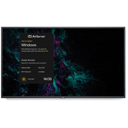 Black NEC MultiSync® ME431 AirServer LCD 43" Midrange Large Format Display (incl. AirServer® Embedded Screen Mirroring Solution)