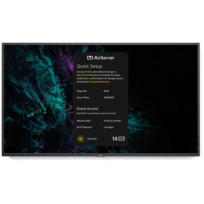 Black NEC MultiSync® ME651 AirServer LCD 65" Midrange Large Format Display (incl. AirServer® Embedded Screen Mirroring Solution)