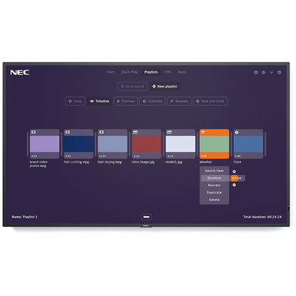 Dark Slate Gray NEC MultiSync® ME551-MPi4 LCD 55" Midrange Large Format Display (incl. NEC MediaPlayer)