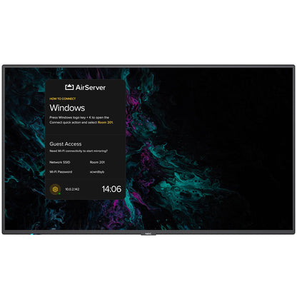 Black NEC MultiSync® M431 AirServer LCD 43" Midrange Large Format Display (incl. AirServer® Embedded Screen Mirroring Solution)