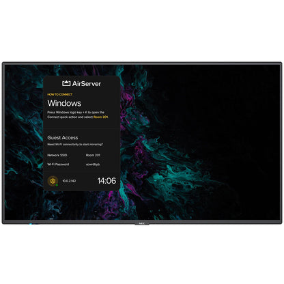 Black NEC MultiSync® M491 AirServer LCD 49" Midrange Large Format Display (incl. AirServer® Embedded Screen Mirroring Solution)