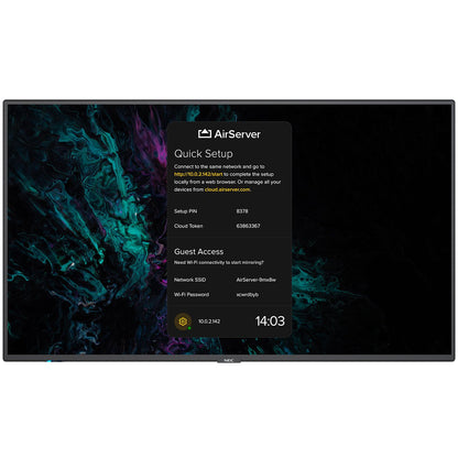 Black NEC MultiSync® M551 AirServer LCD 55" Midrange Large Format Display (incl. AirServer® Embedded Screen Mirroring Solution)