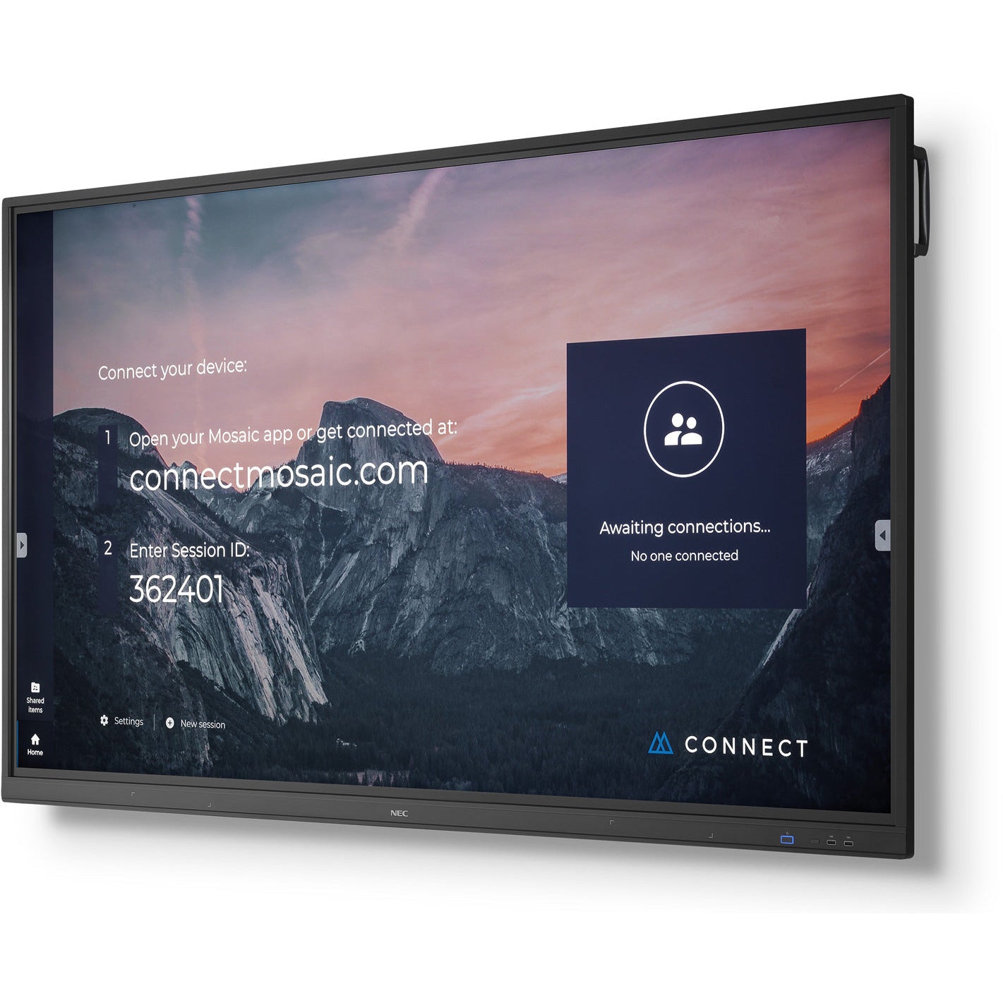 Gray NEC MultiSync® CB751Q LCD 75" Infrared Touch Collaboration Display