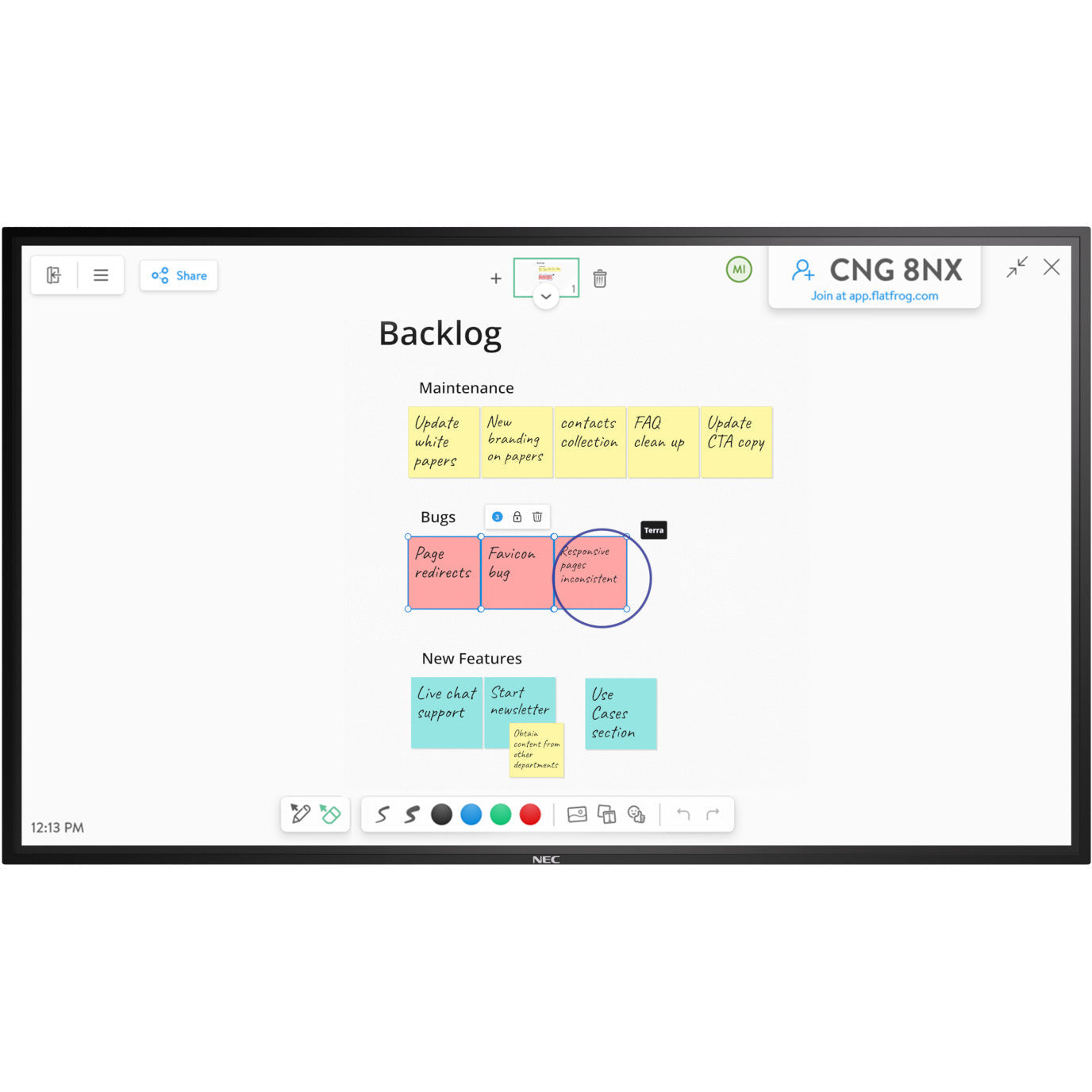 White Smoke NEC MultiSync® M651 IGB LCD 65" InGlass™Touch Display