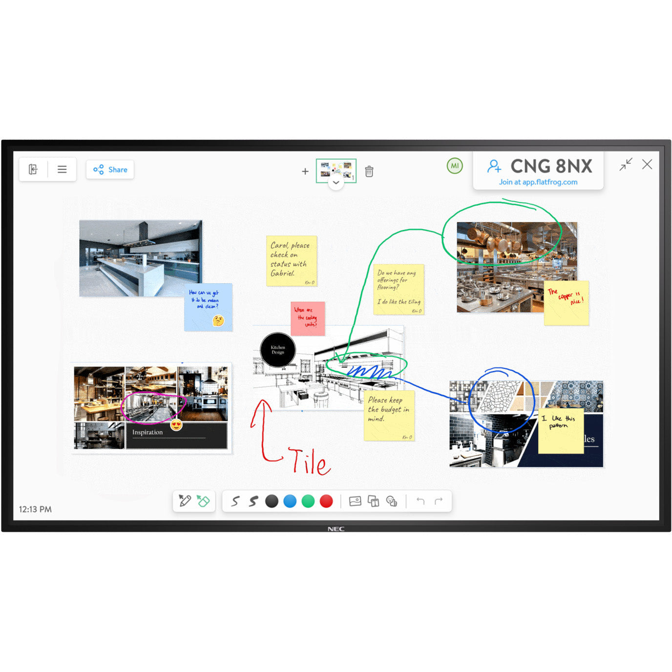Dark Slate Gray NEC MultiSync® M651 IGB LCD 65" InGlass™Touch Display