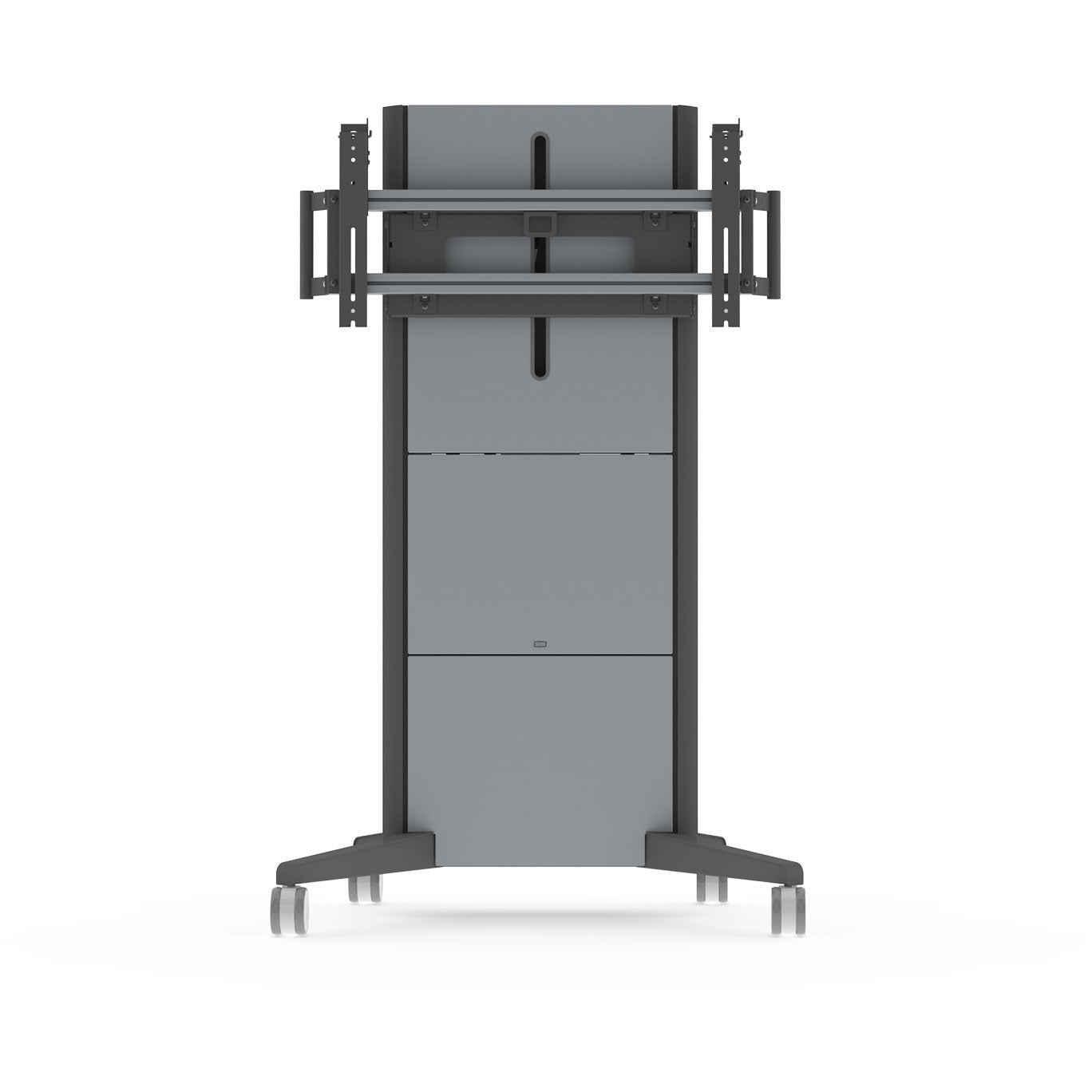Slate Gray Sharp / NEC PD03MHA High End Mobile Height Adjustable Trolley for interactive LFDs from 46" to 98"