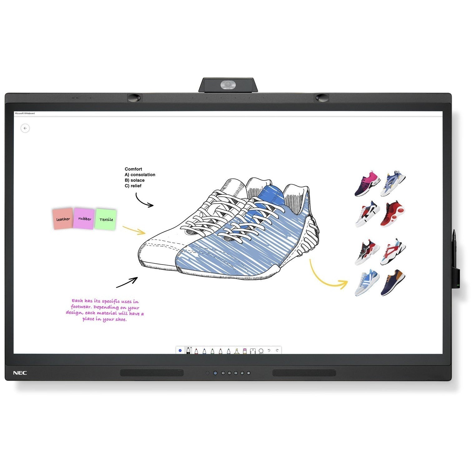 Light Gray NEC MultiSync® WD551 LCD 55" Windows Collaboration Display