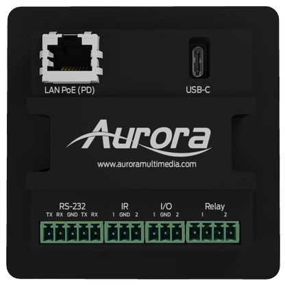 Black Aurora Multimedia RXT-4WM-B 4" 1:1 Aspect Ratio in-Wall ReAX Touch Panel Control System Ports