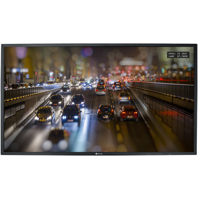 Dark Slate Gray AG Neovo SMQ-6501 65-Inch 4K Surveillance Display With BNC Connection