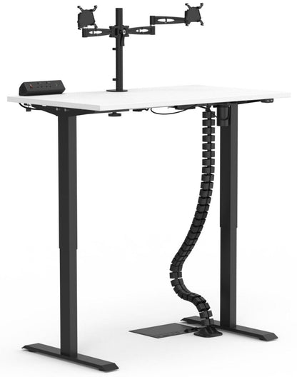 White Smoke Formetiq B/SPBUNDLE2 Sit-Stand Desk & Accessories Bundle - Monitor Arm, Under Desk Power Module, Boost Power Module, Power Cable & Cable Spine