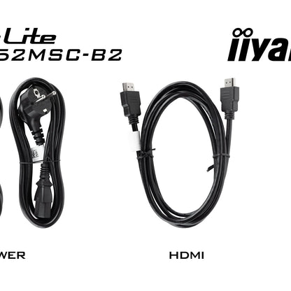 Dark Slate Gray iiyama ProLite T2252MSC-B2 21.5" IPS PCAP Edge-to-Edge 10pt Touch Screen