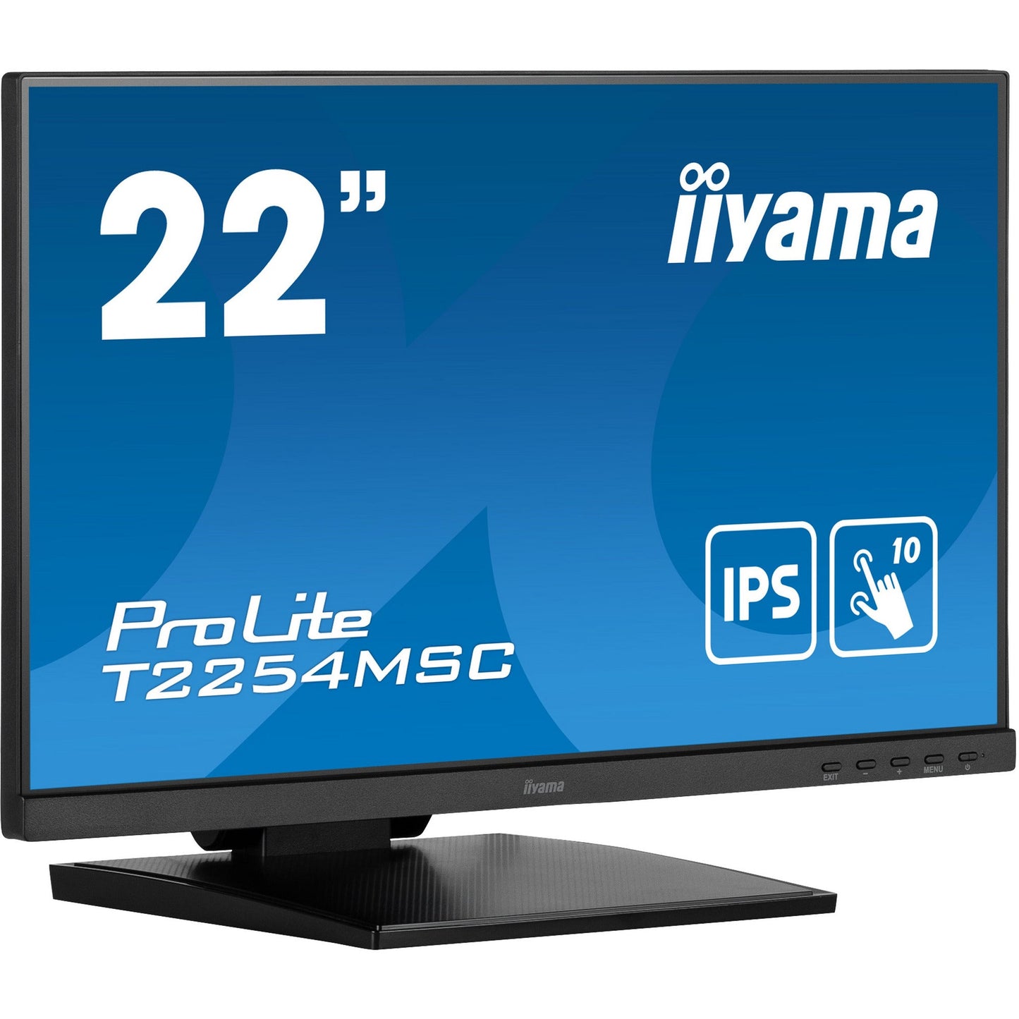 Dark Cyan iiyama ProLite T2254MSC-B1AG 10 Point PCAP Touch Screen with Anti Glare Coating and Flexible Stand