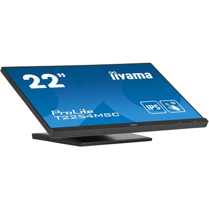 Dark Cyan iiyama ProLite T2254MSC-B1AG 10 Point PCAP Touch Screen with Anti Glare Coating and Flexible Stand