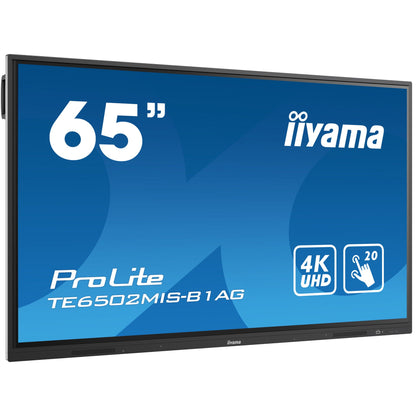 Dark Cyan Iiyama ProLite TE6502MIS-B1AG 65’’ Interactive  4K UHD LCD Touchscreen with Integrated Whiteboard Software