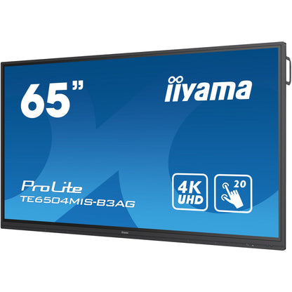 Dark Cyan Iiyama ProLite TE6504MIS-B3AG 65" Interactive  4K UHD LCD Touchscreen with Integrated Whiteboard Software