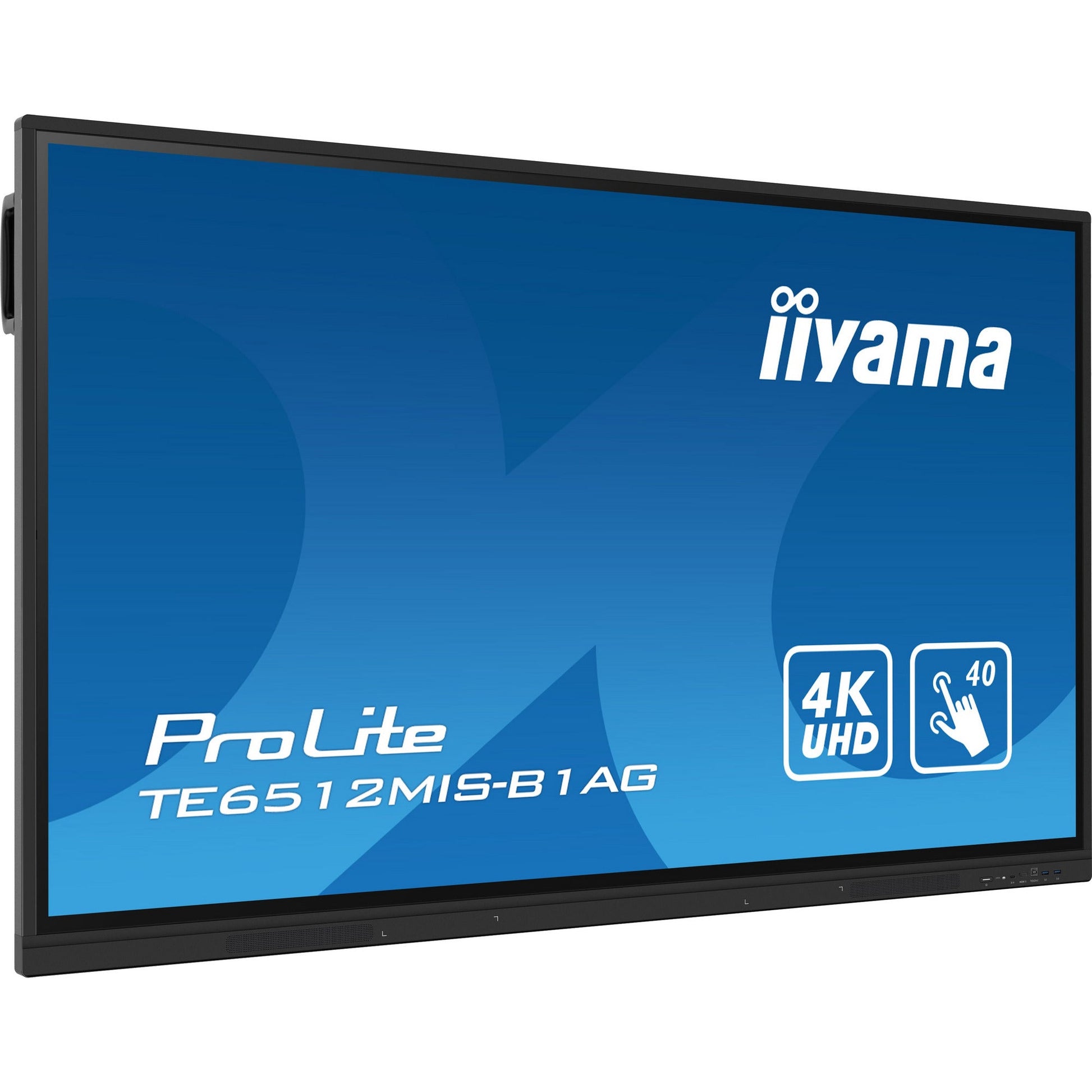 Dark Cyan Iiyama ProLite TE6512MIS-B1AG 65" Interactive 4K UHD Touchscreen featuring a 4K interface with User Profiles