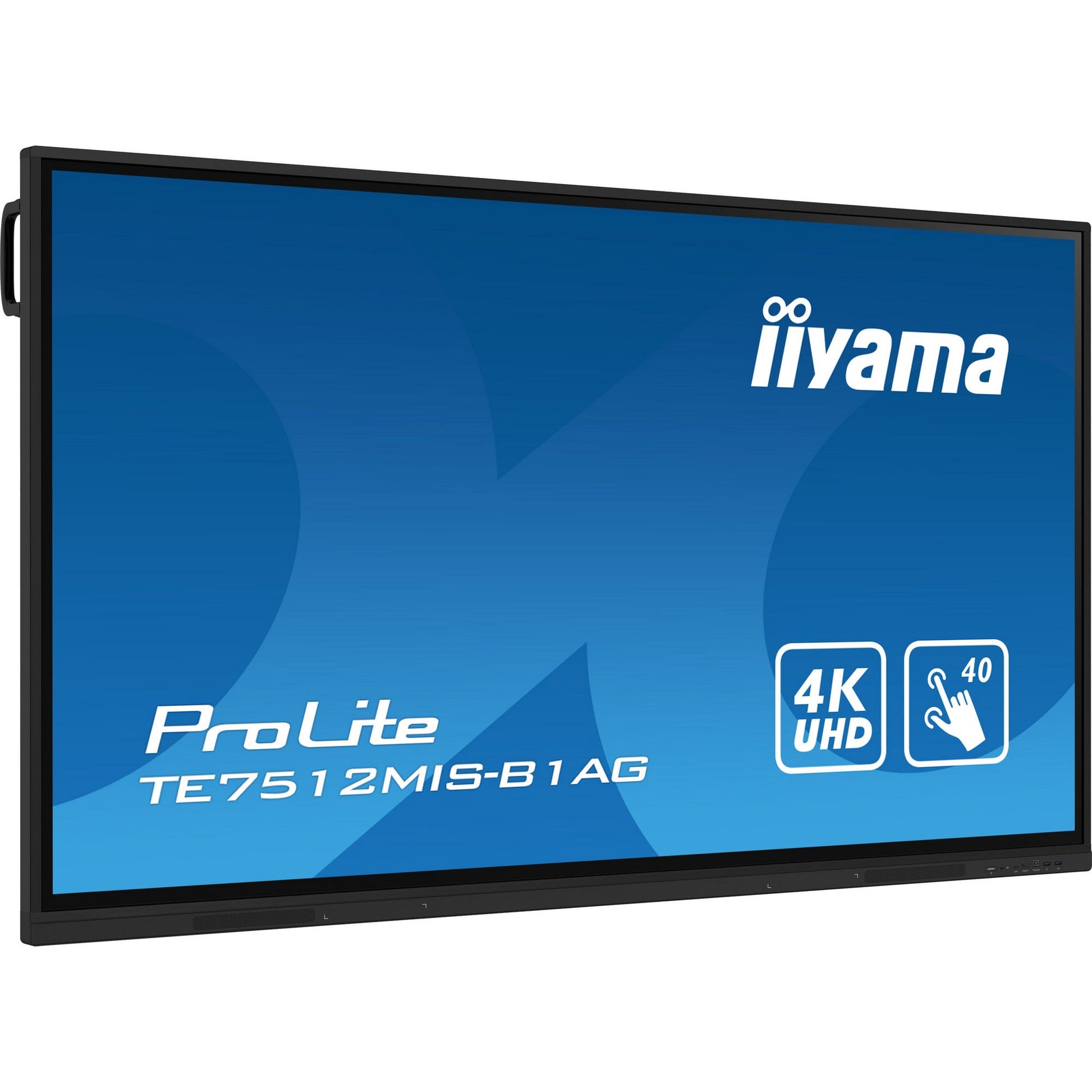 Dark Cyan Iiyama ProLite TE7512MIS-B1AG 75" Interactive 4K UHD Touchscreen with User Profiles Software