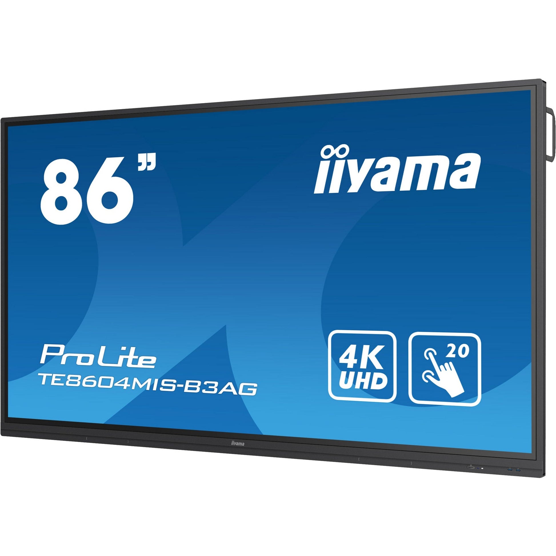 Dark Cyan Iiyama ProLite TE8604MIS-B3AG 86" Interactive  4K UHD LCD Touchscreen with Integrated Whiteboard Software