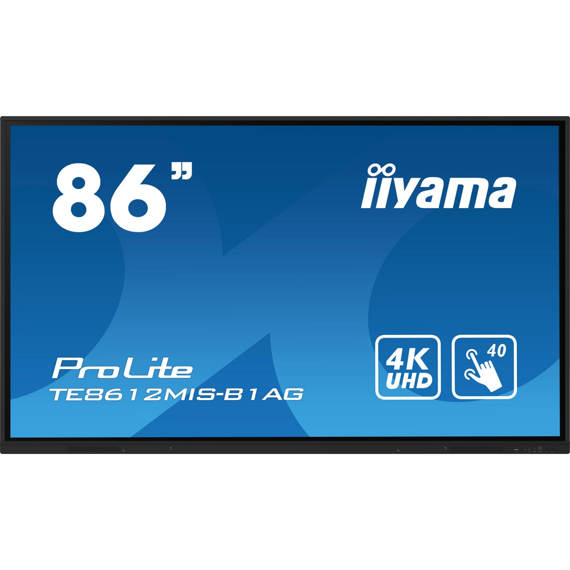 Dark Cyan Iiyama ProLite TE8612MIS-B1AG 86" Interactive 4K UHD Touchscreen with User Profiles Software