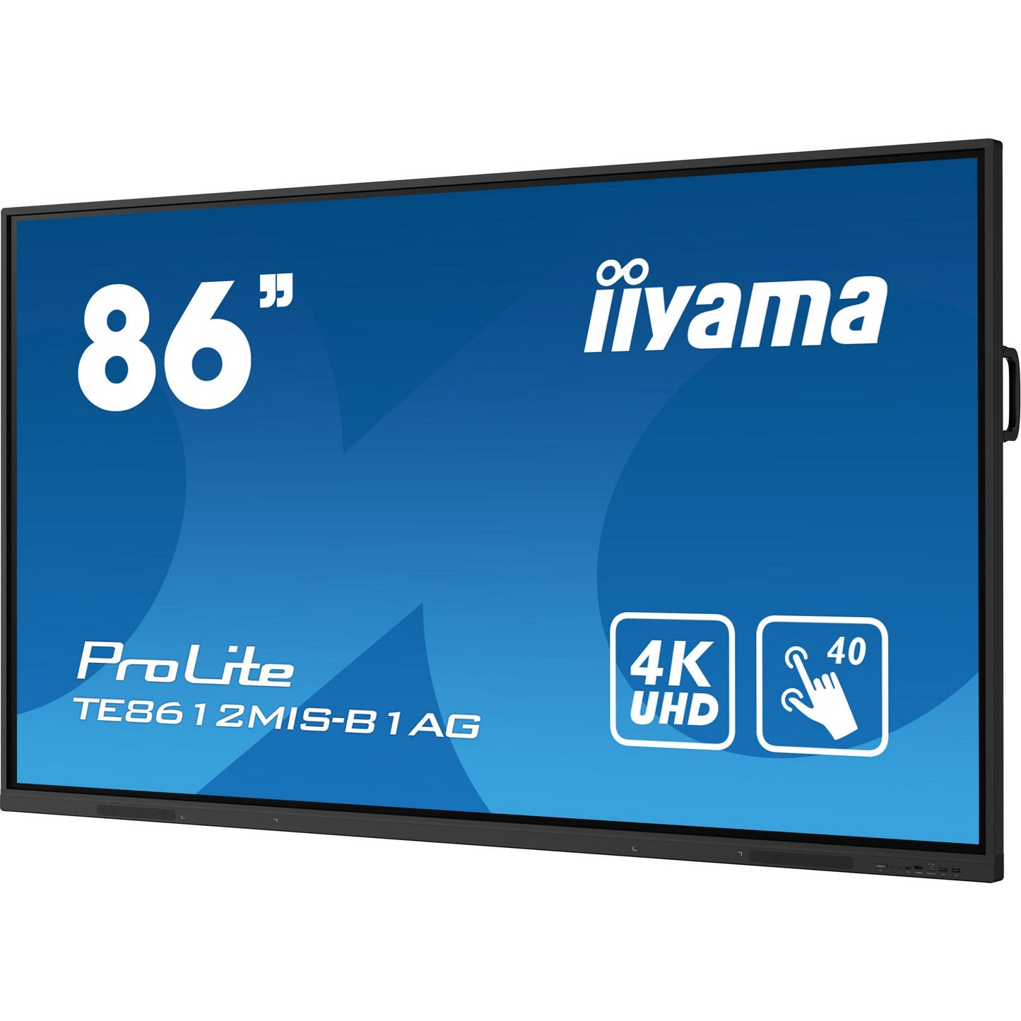 Dark Cyan Iiyama ProLite TE8612MIS-B1AG 86" Interactive 4K UHD Touchscreen with User Profiles Software