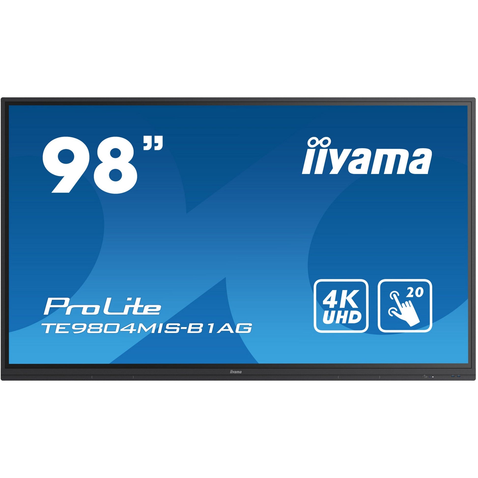 Dark Cyan Iiyama ProLite TE9804MIS-B1AG 98’’ Interactive  4K UHD LCD Touchscreen with Integrated Whiteboard Software