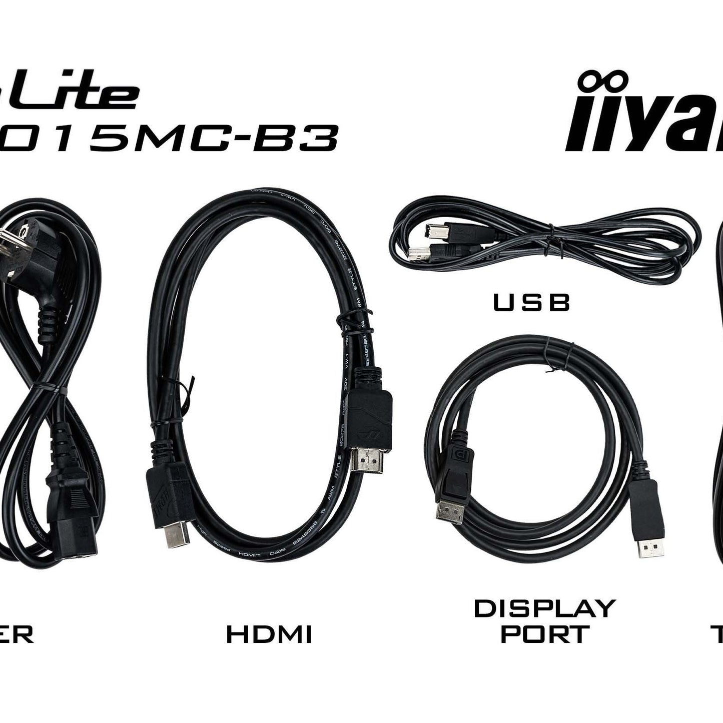 Black iiyama ProLite TF1015MC-B3 10.1" 10pt PCAP Open Frame IPS Touch Screen