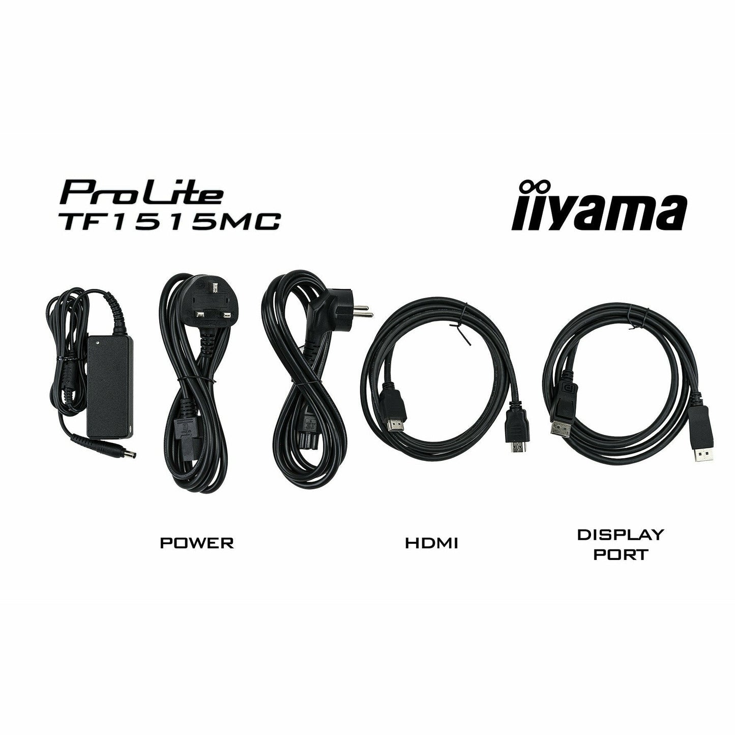Black iiyama ProLite TF1515MC-B2 15" IP65 Open Frame Touch Screen