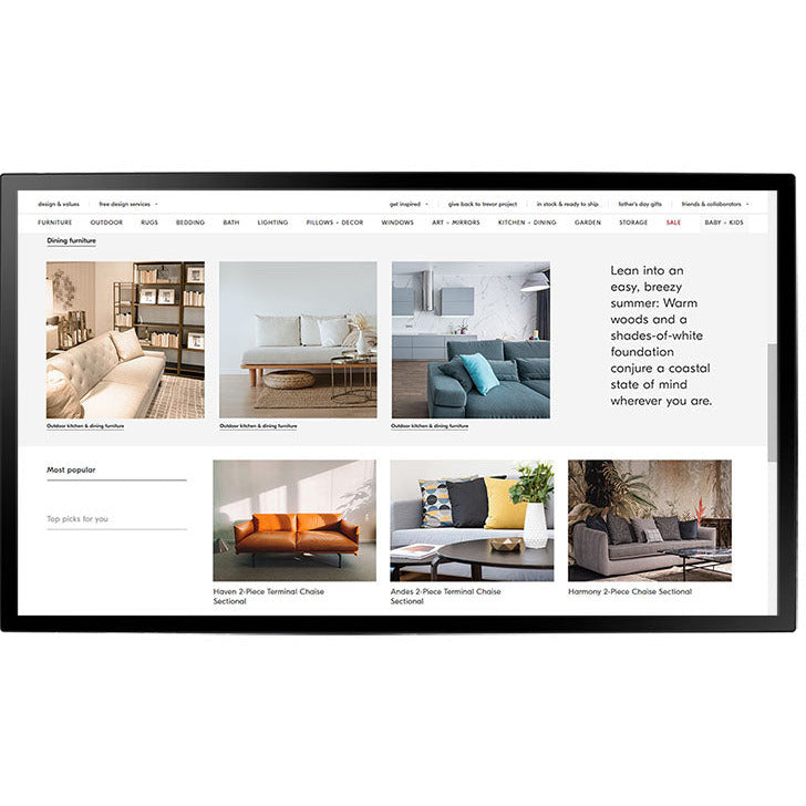 Dark Slate Gray AG Neovo TX-4302 43-Inch Through-Glass Touch Screen Display