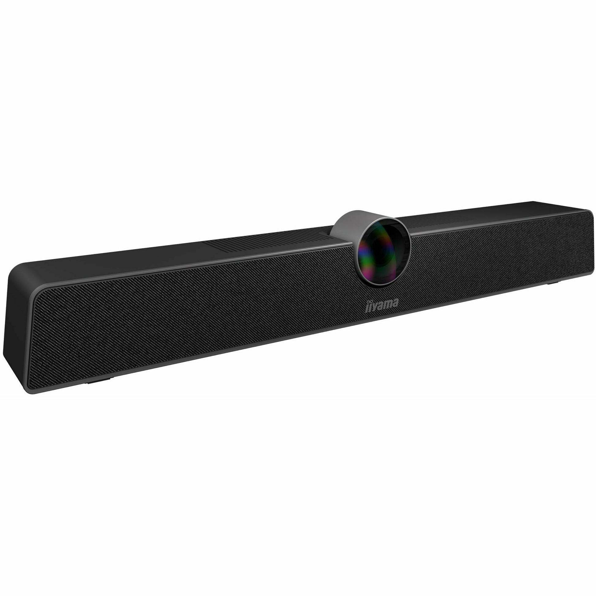 Black iiyama UC CAM120ULB-1 12MP Meeting Room All-in-One Camera Sound Bar